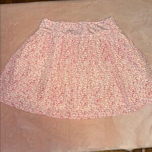 Elegant Pink and White A-Line Skirt